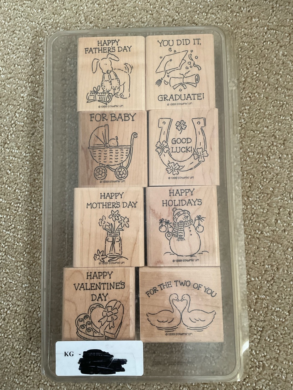 Stampin’ Up! Sweet & Simple Salutations Mounted Stamp Set 1999 Retire